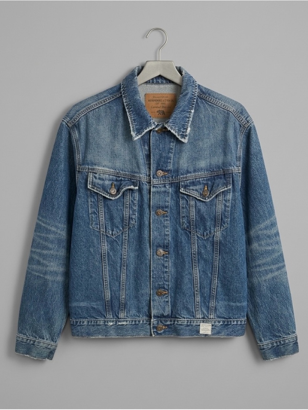 VTG 90s Abercrombie & Fitch Made in USA Denim Trucker Jacket size XL - unisex